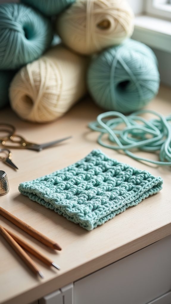 textured crochet dishcloth pattern