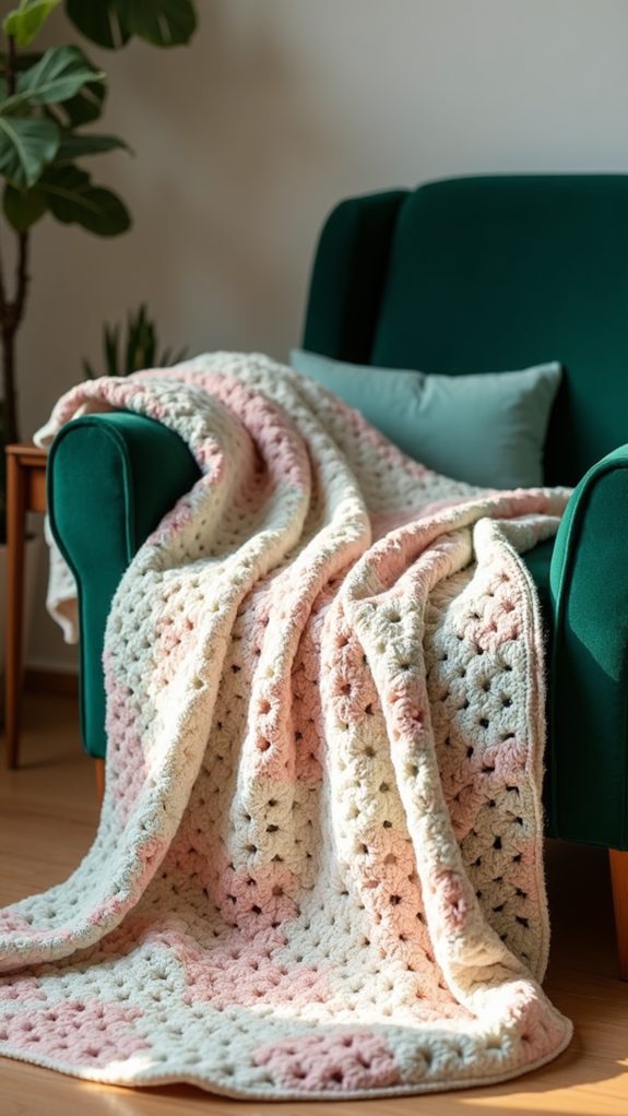 textured crochet weighted blanket