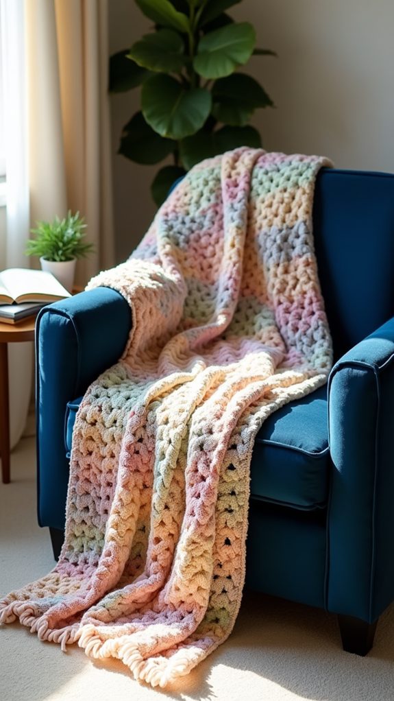 textured crochet weighted blanket