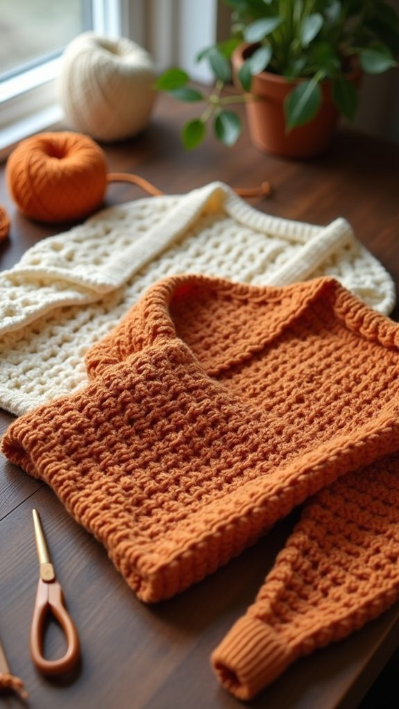 textured knit sweater design