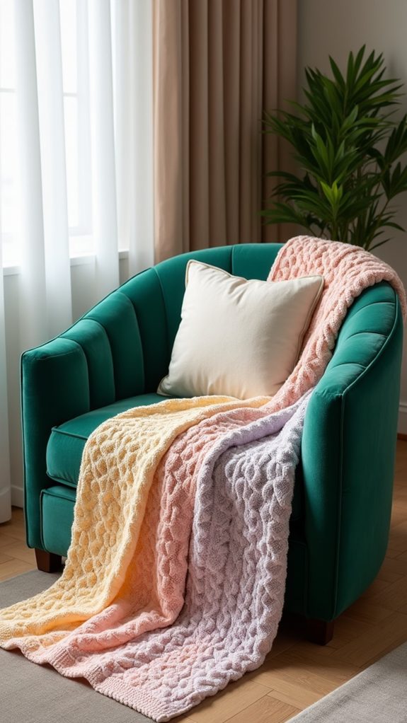 twisted yarn crochet blanket