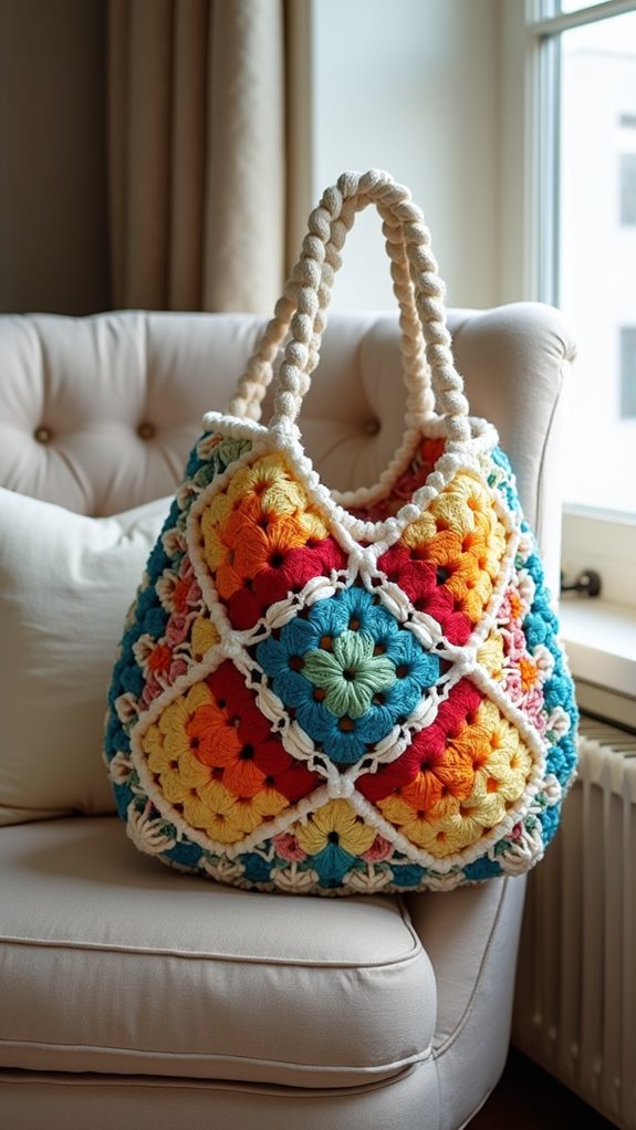 vibrant crochet blanket design