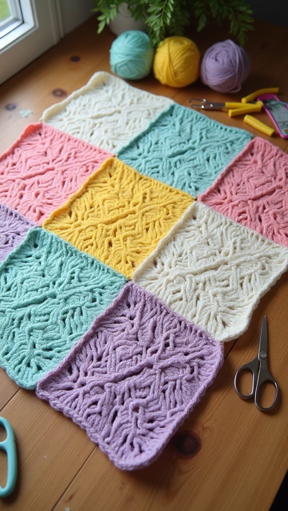 vibrant crochet blanket design