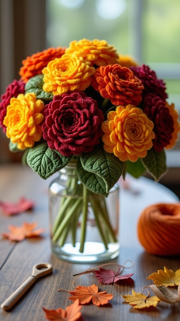 vibrant fall blooms display