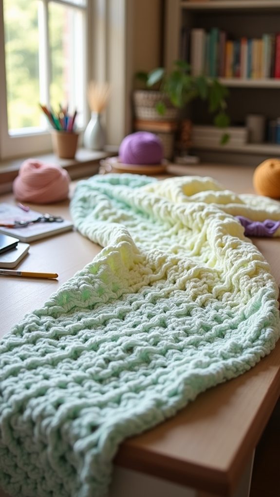 waffle stitch baby blanket
