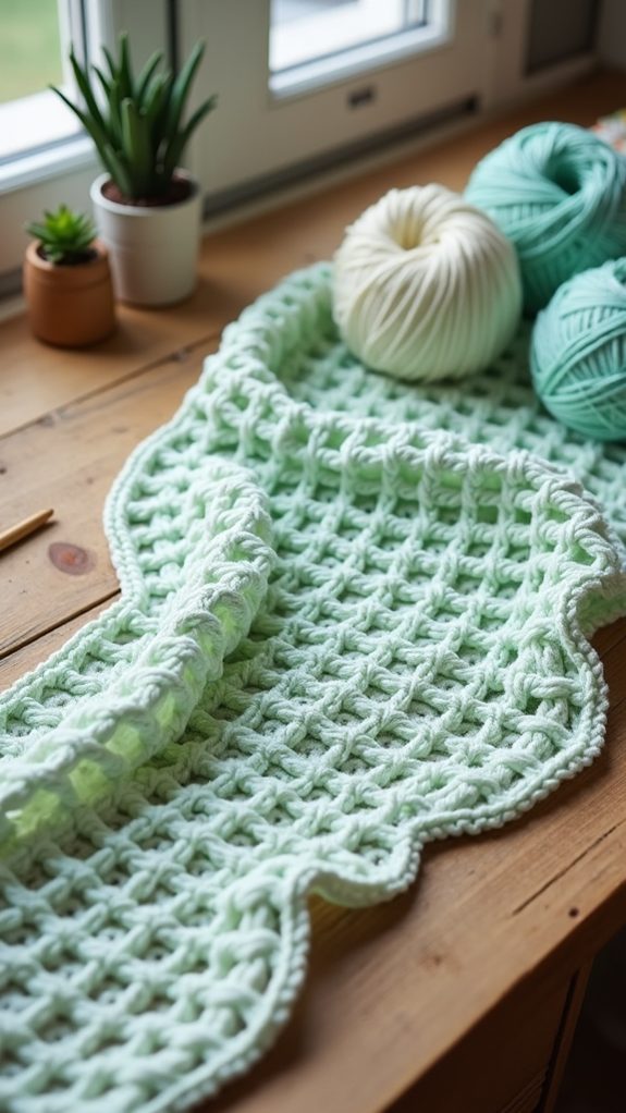 waffle stitch decor piece