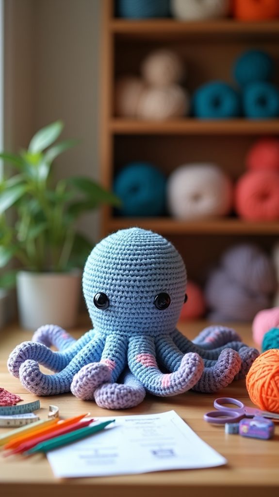whimsical plush octopus toy