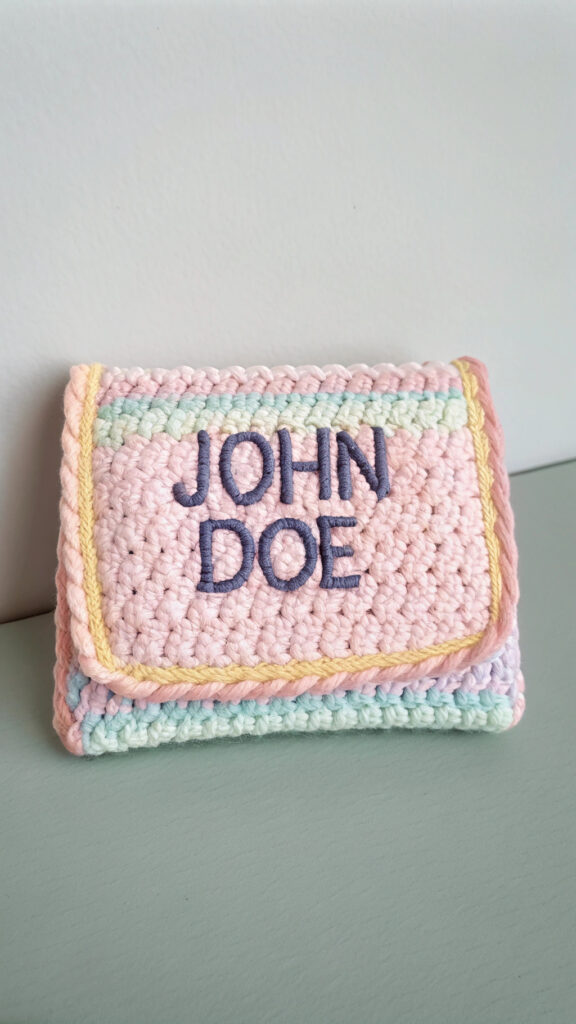 Personalized Name Crochet Wallet