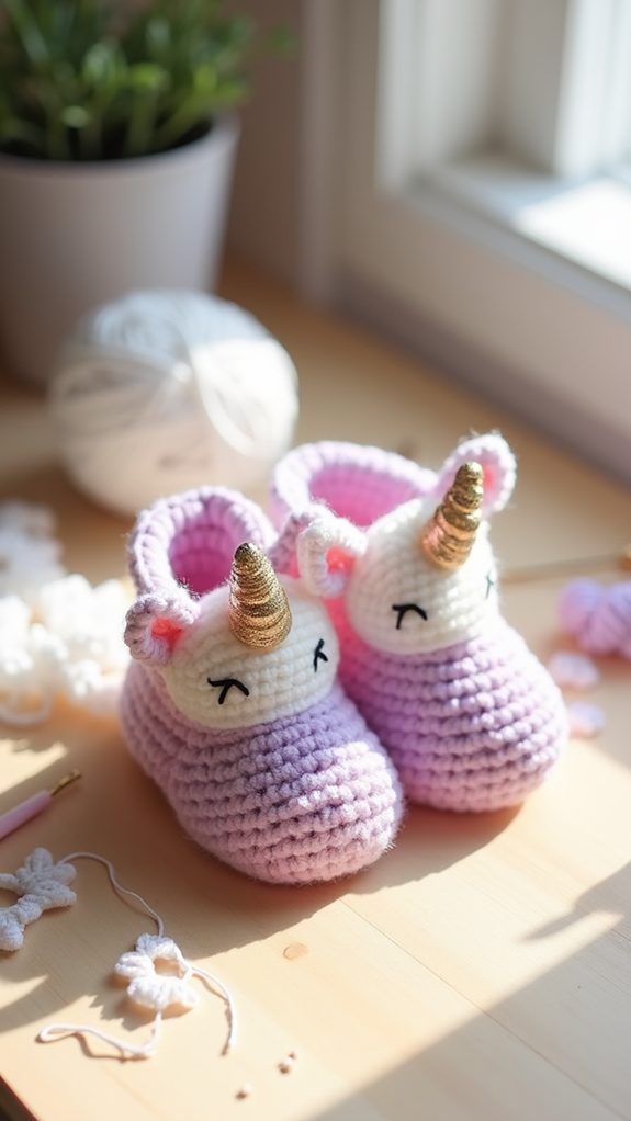 adorable baby unicorn booties