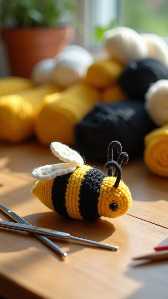 adorable bee themed keychains