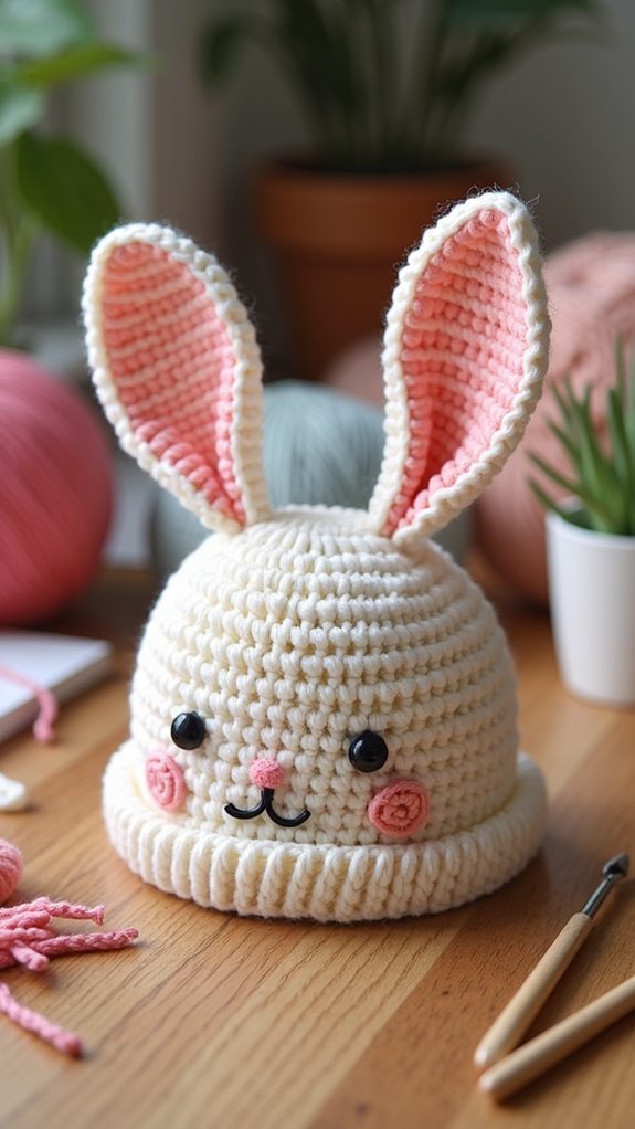 adorable crochet bunny hat
