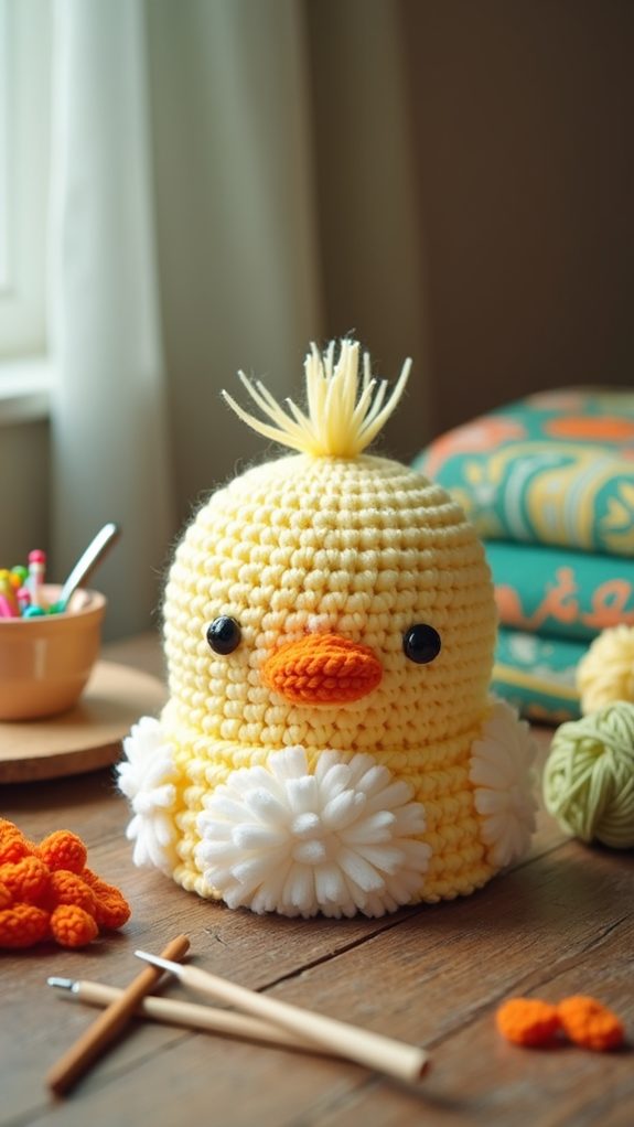adorable crochet duck hat