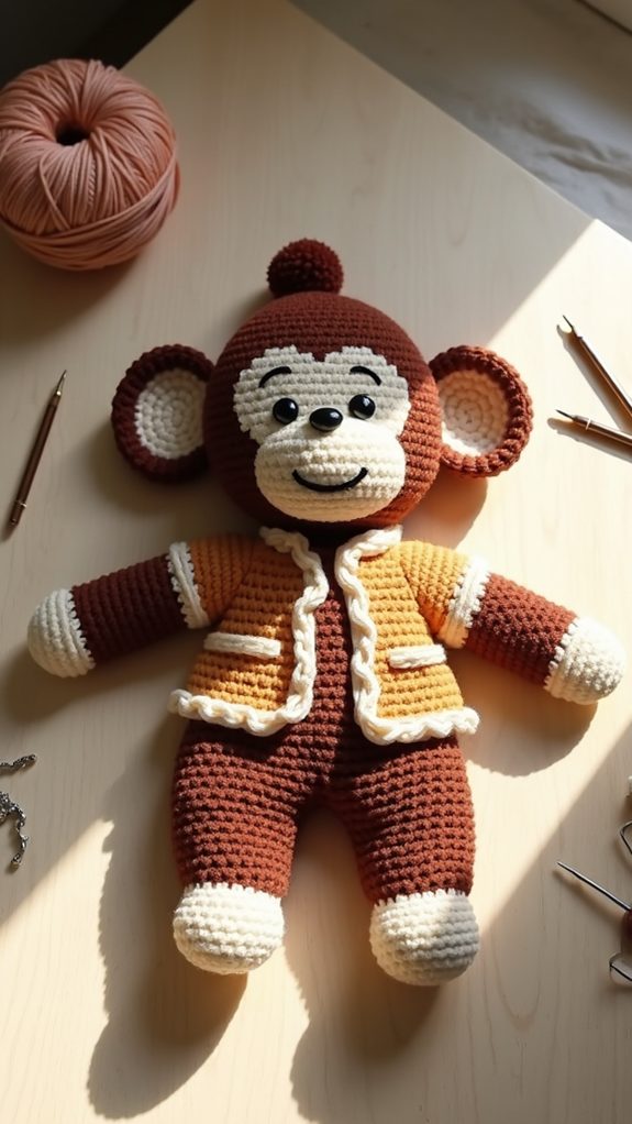 adorable crochet monkey costume