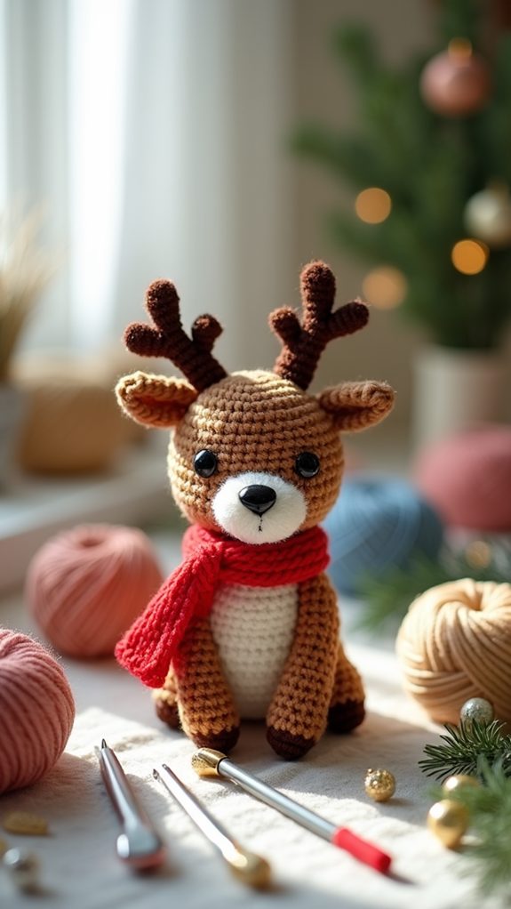 adorable handmade crochet reindeer