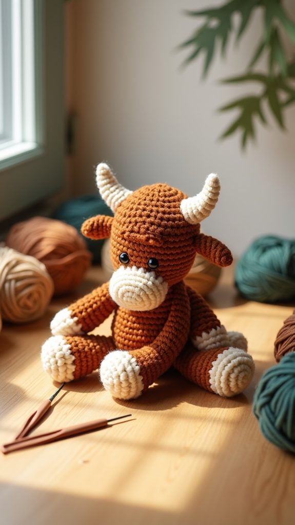 adorable highland cow plush