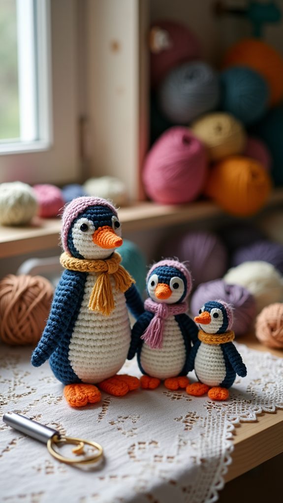 adorable penguin family collection