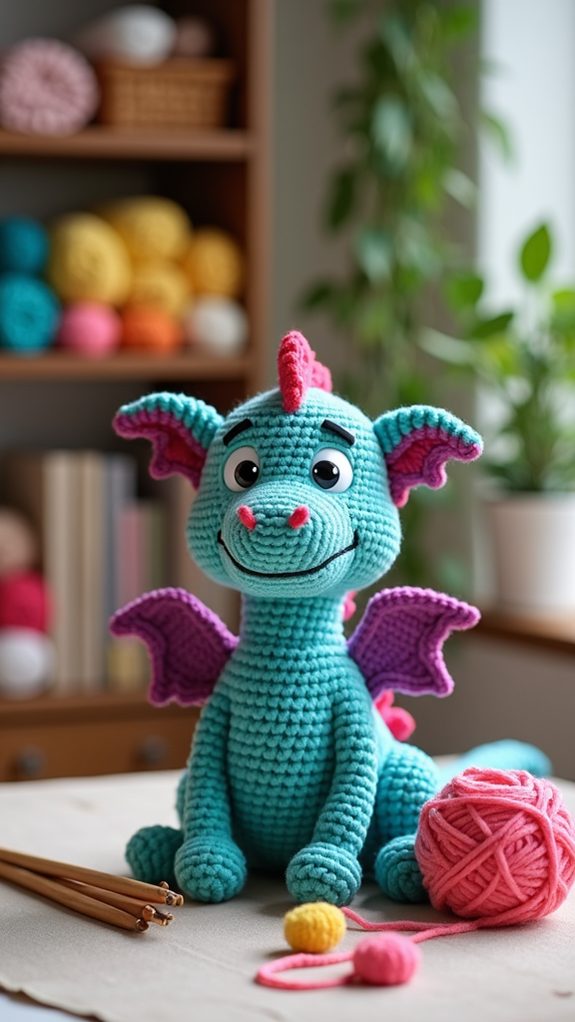 adorable plush dragon toy