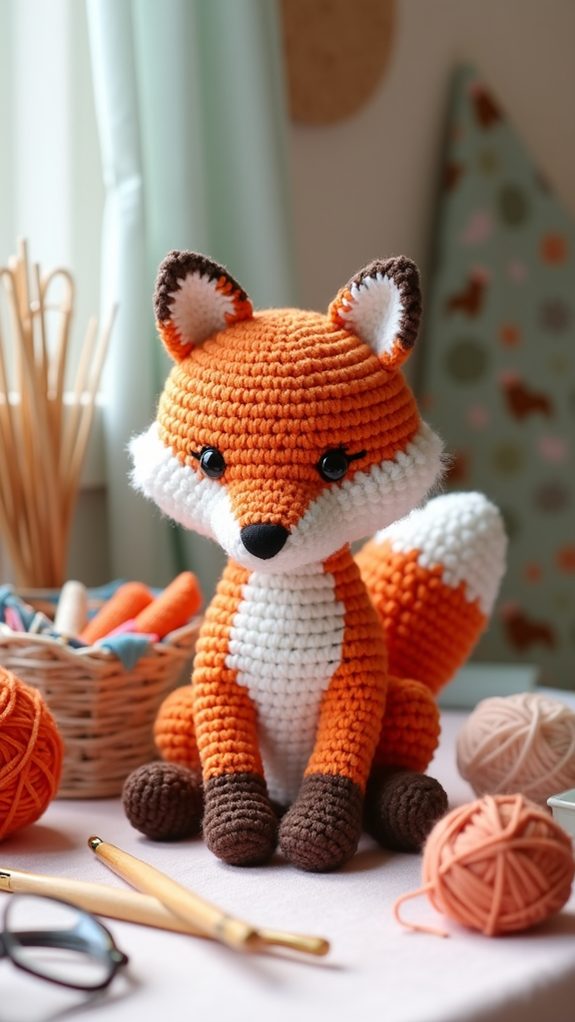 adorable plush fox toy