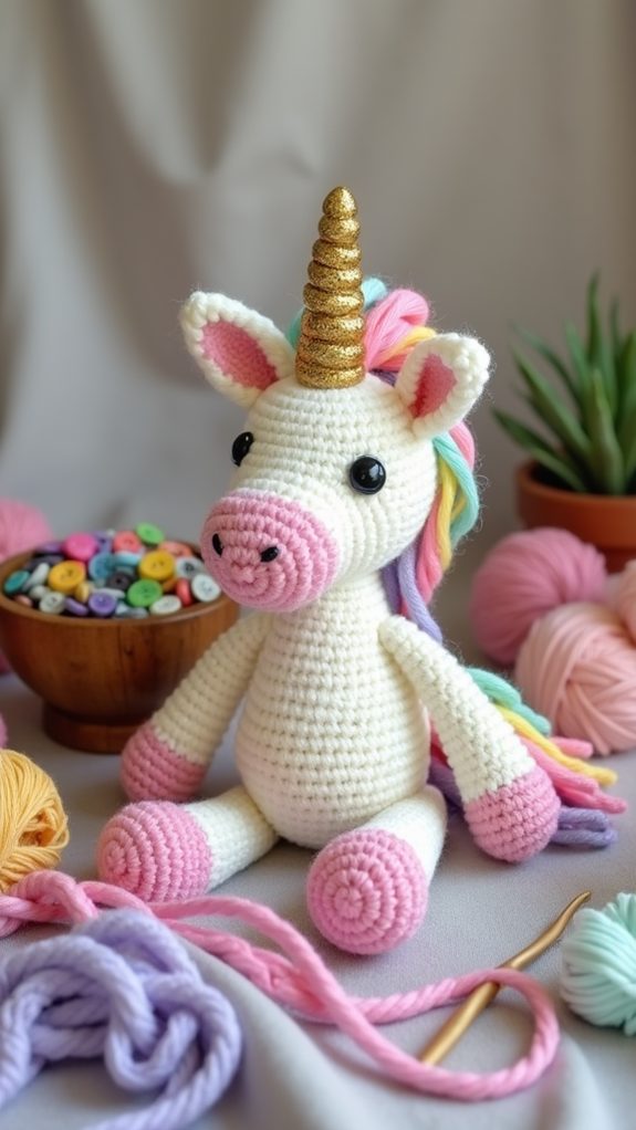 adorable plush unicorn toy