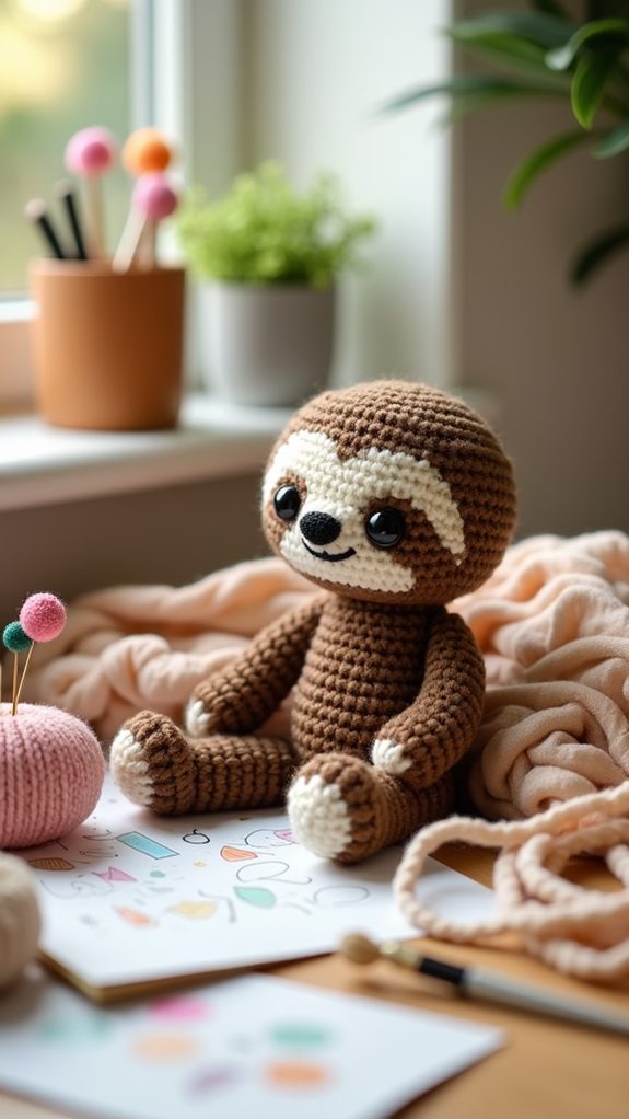adorable sloth artwork concept