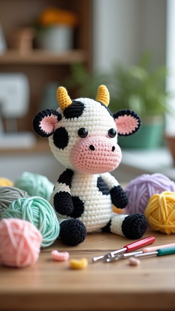 adorable soft toy cow