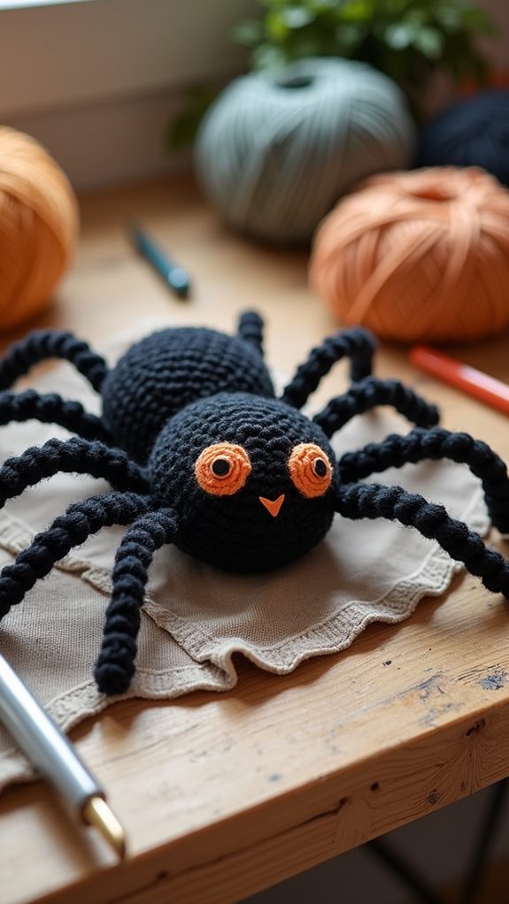 adorable spider fabric design