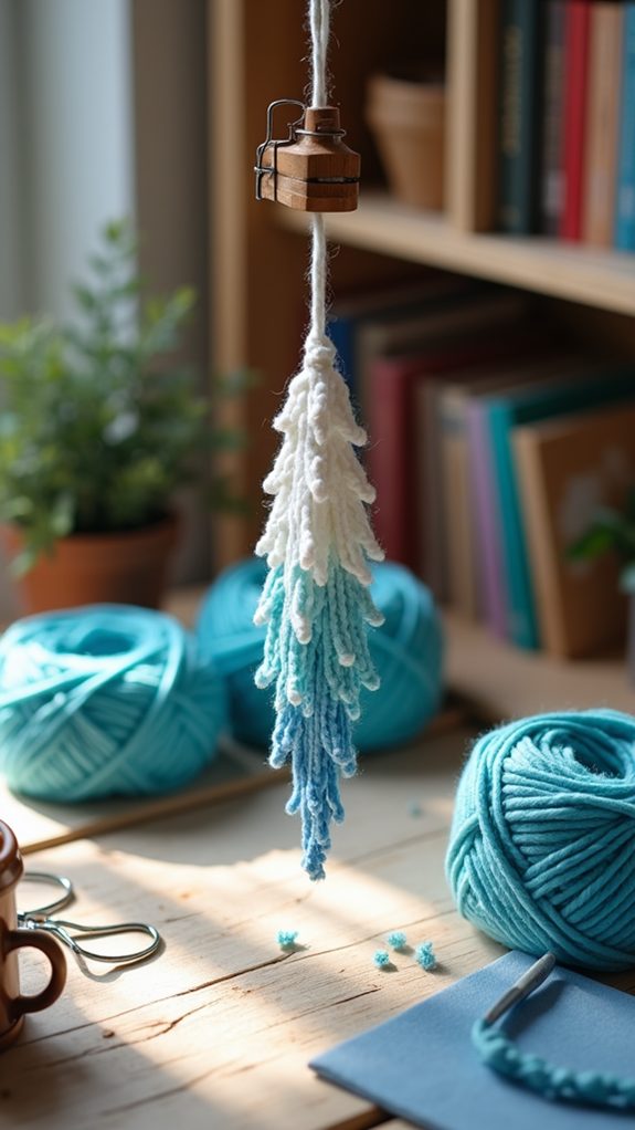 artistic crochet winter decoration