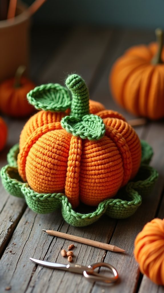 autumnal gourd and foliage