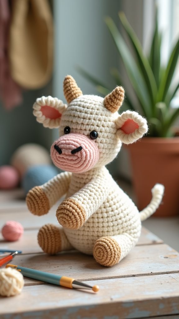 baby cow rattle toy