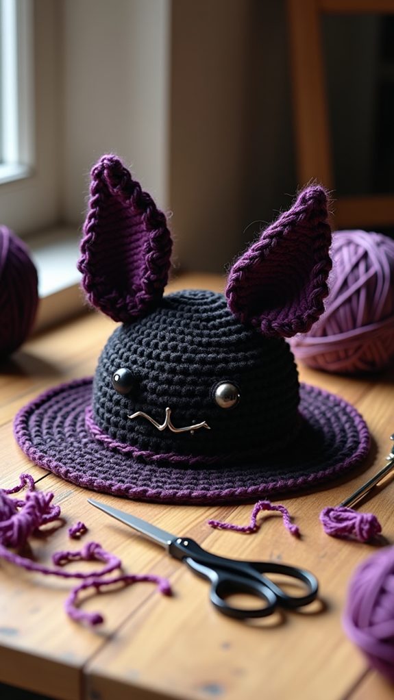 bat themed hat design