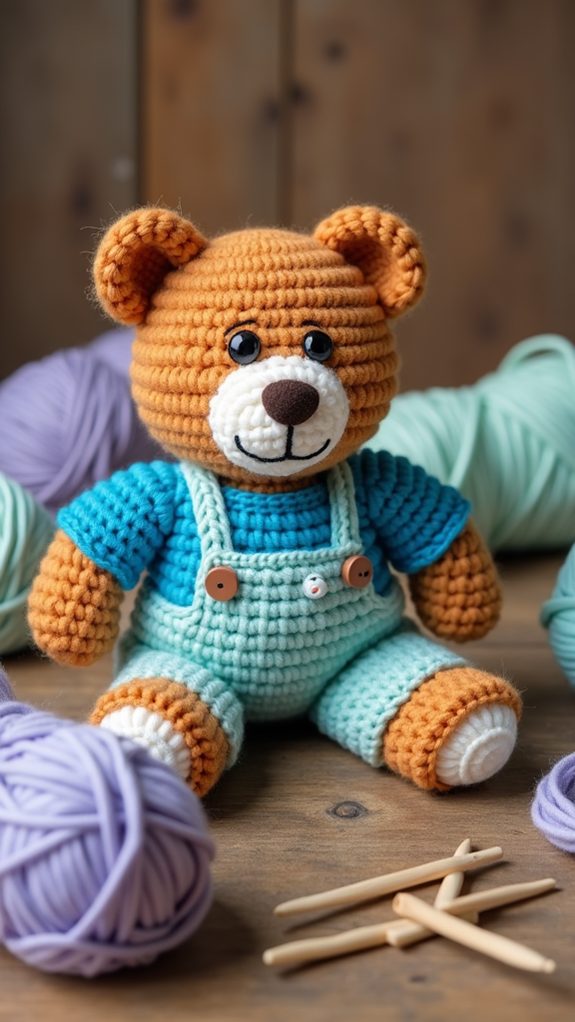 bear wearing removable clothes