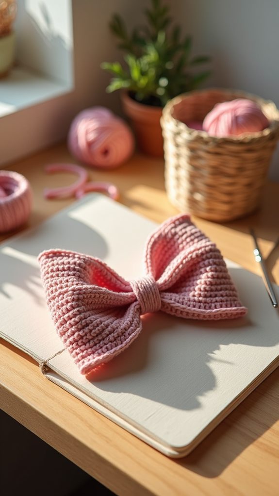 beginner crochet bow instructions