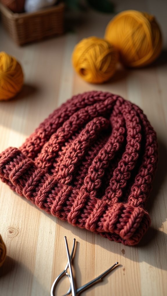 brimmed adult beanie hat