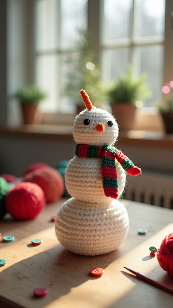 button adorned snowman creation