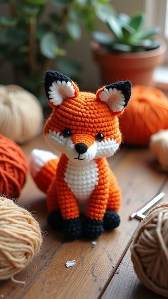charming fox themed yarn holder