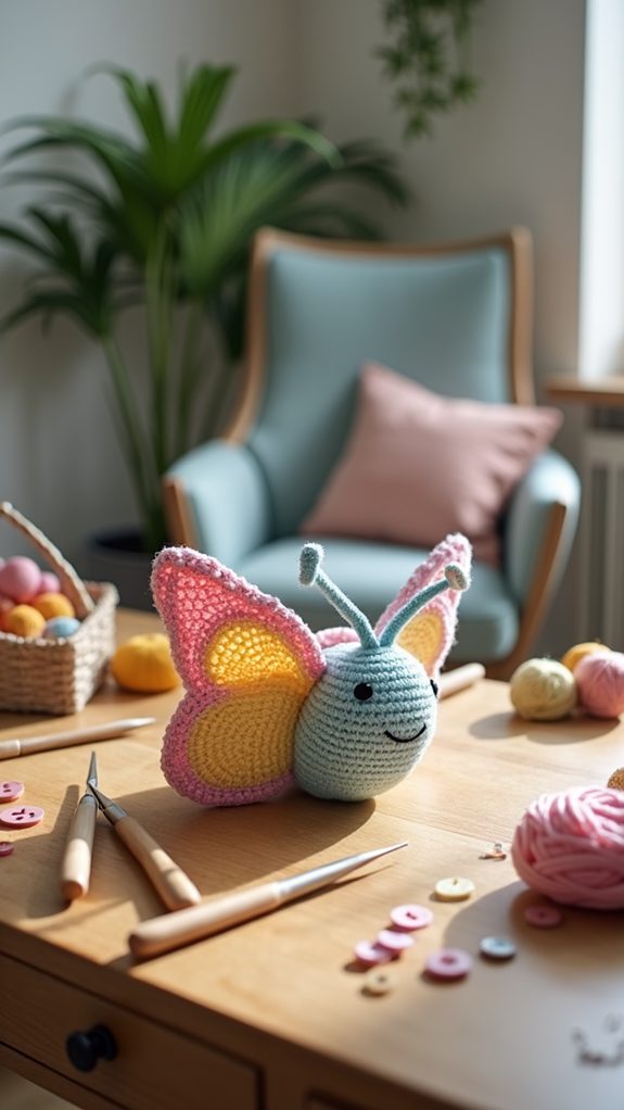 charming handmade crochet butterfly