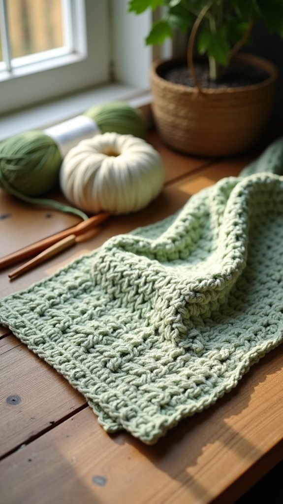 charming knitted dishcloth design