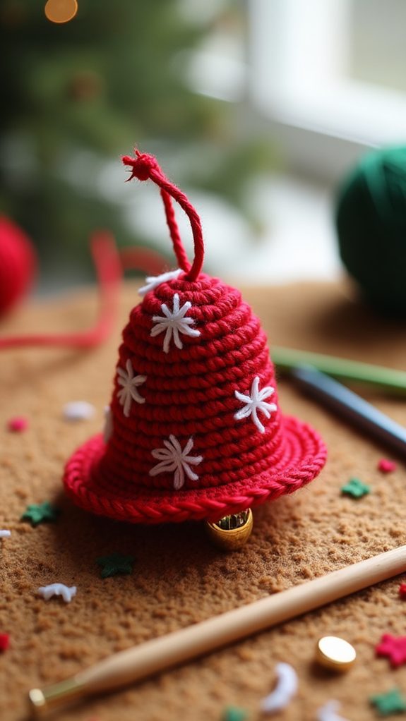 cheerful handmade crochet bell