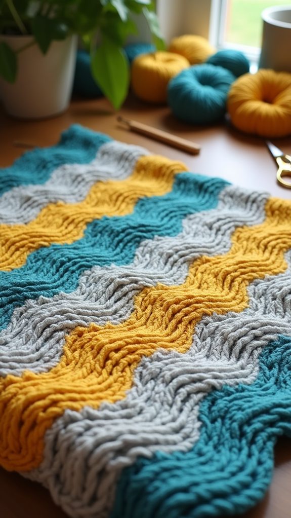 chevron pattern crochet blanket
