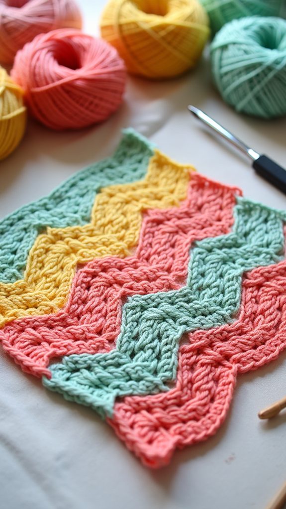 chevron pattern kitchen cloth