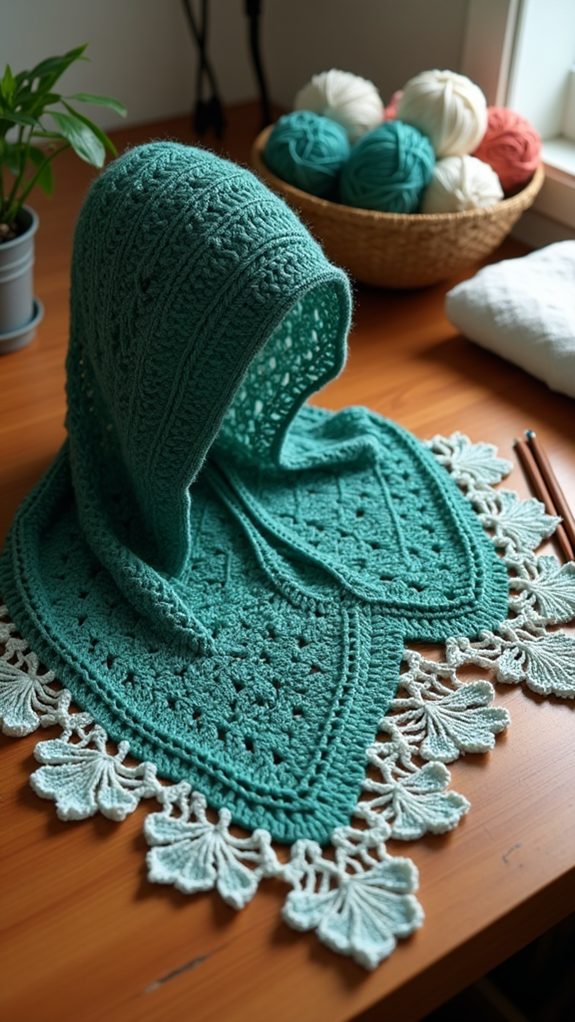 chic crochet hood accessory
