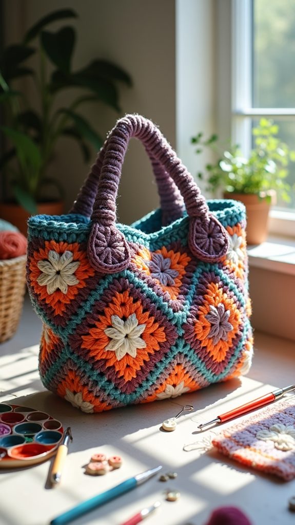 chic crochet tote bag