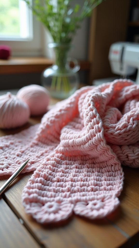 chic crocheted shell scarves