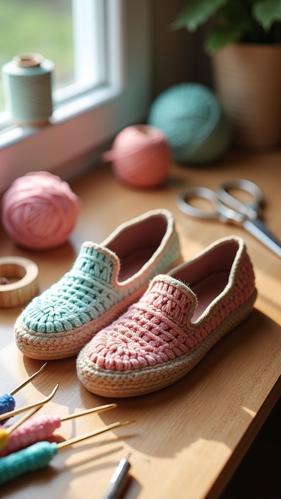 chic handcrafted crochet footwear