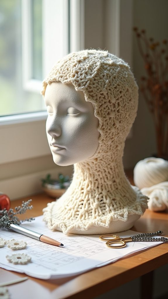 chic lace winter headwear