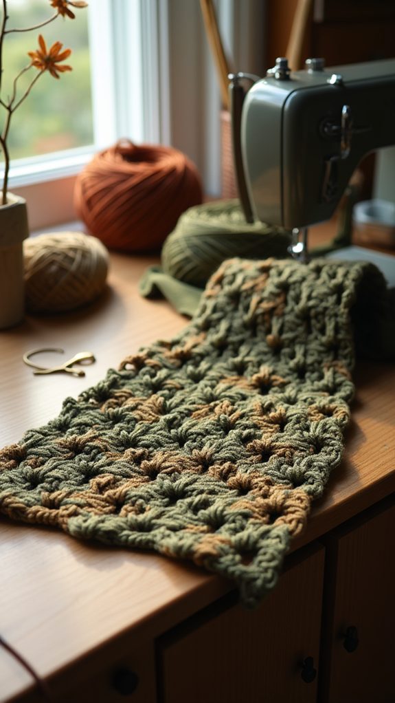 chic moss stitch scarf