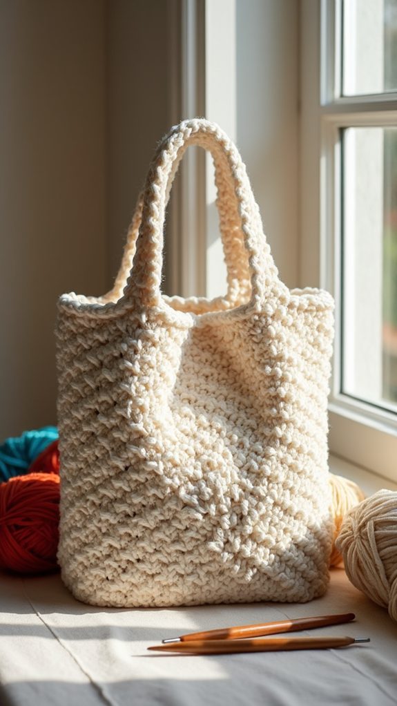 chic shell stitch tote