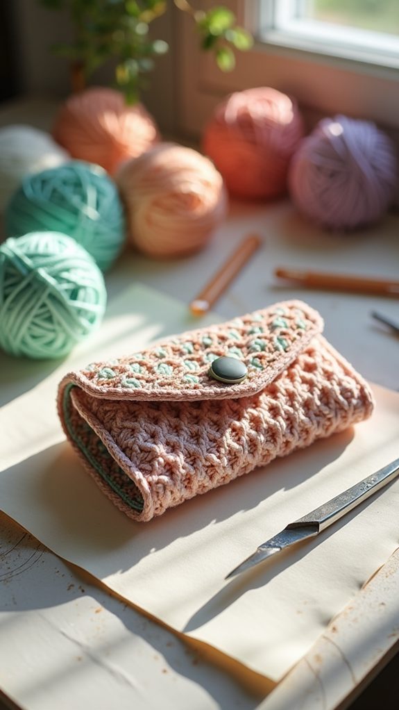 classic handmade crochet wallet