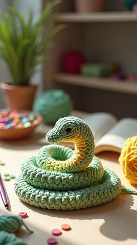 coiled reptile reading aid