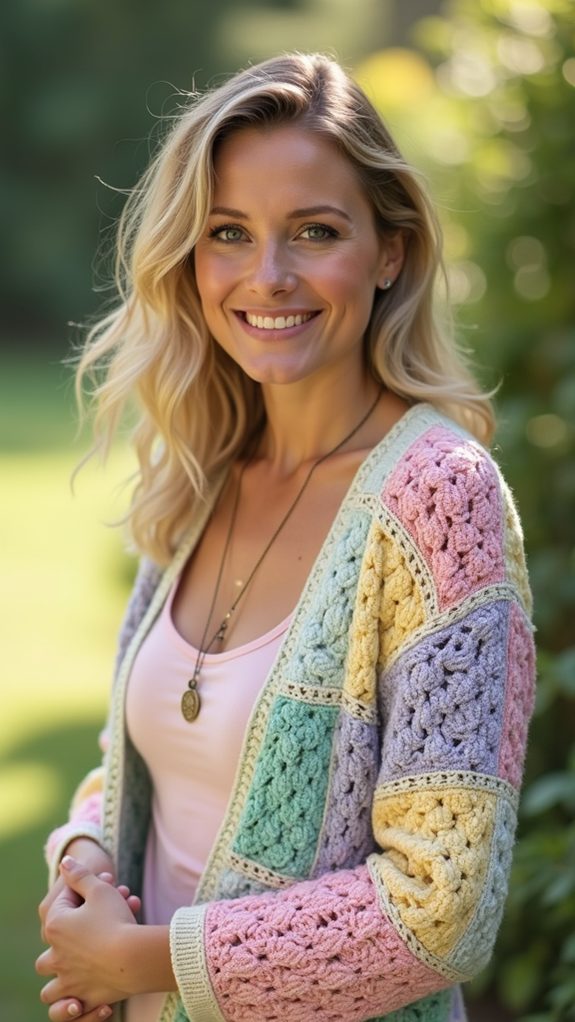 colorful cozy knitwear piece